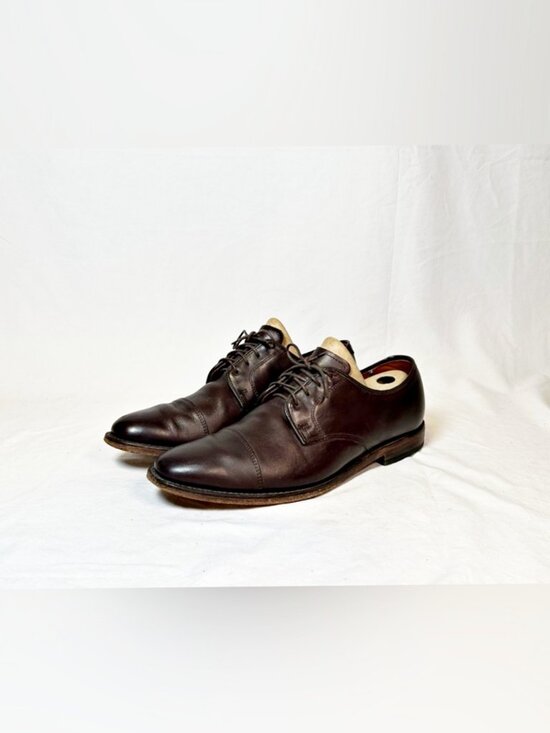 Allen Edmonds Brown Leather Cap Toe Derby Dress Shoes~10~